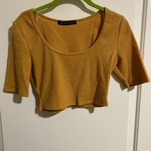 Mustard yellow crop top